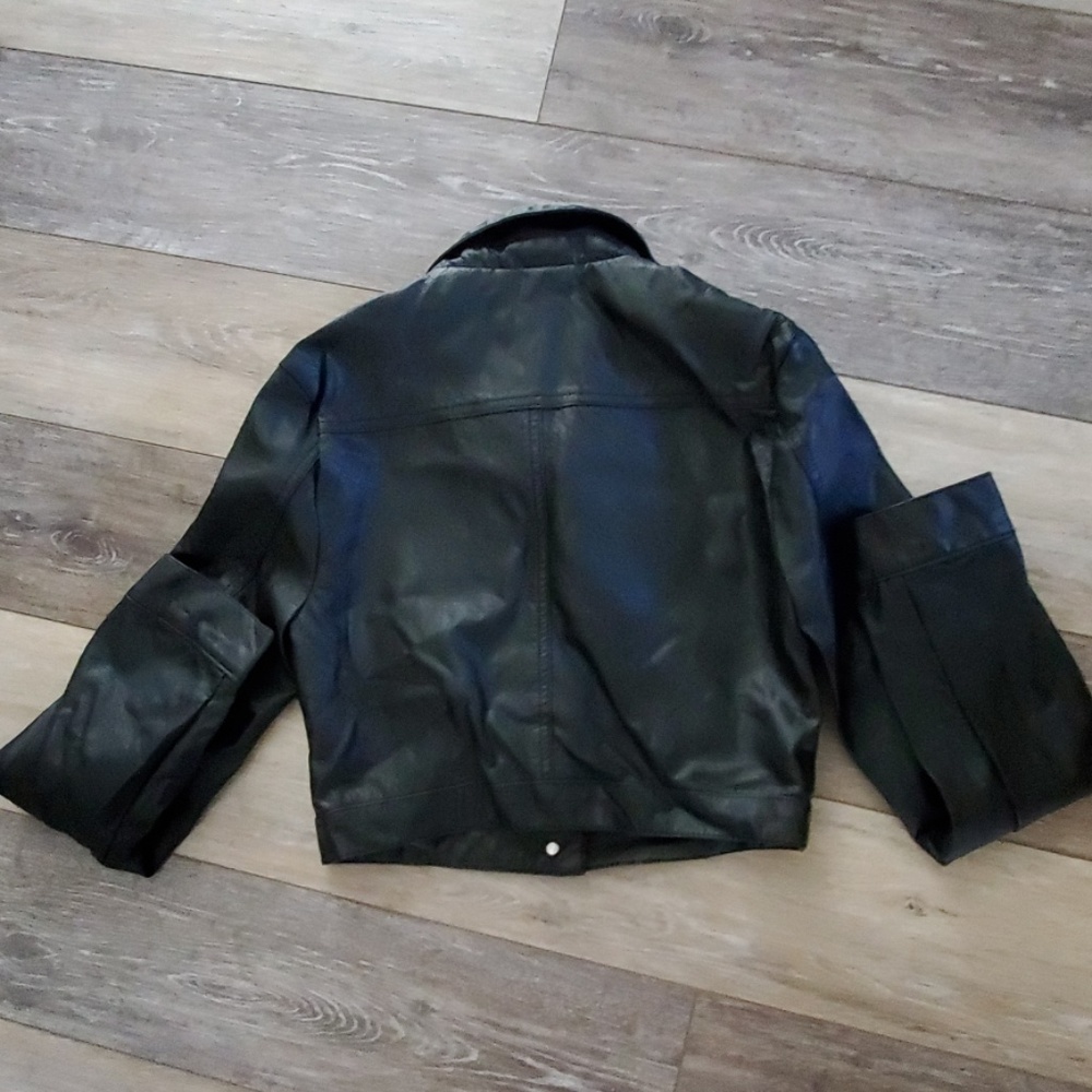 Black "leather" jacket - Picture 3 of 3